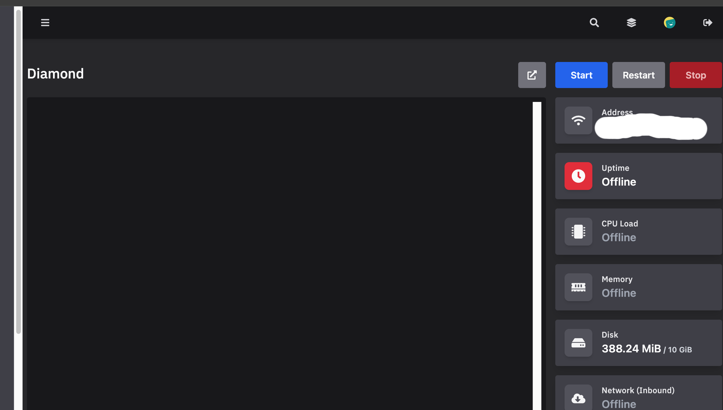 Starting the server from console